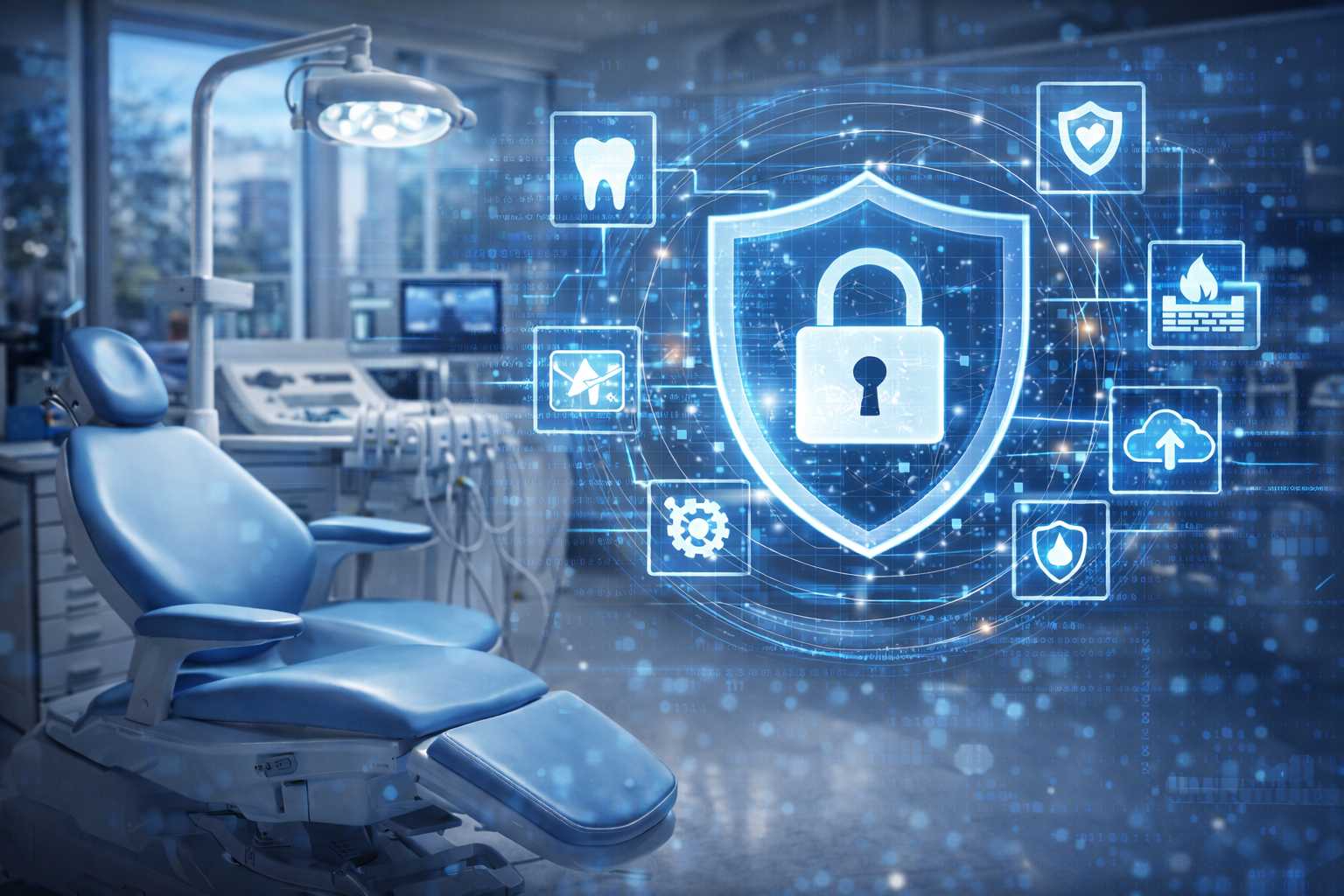 Cybersecurity system protecting Toronto dental clinic patient data network